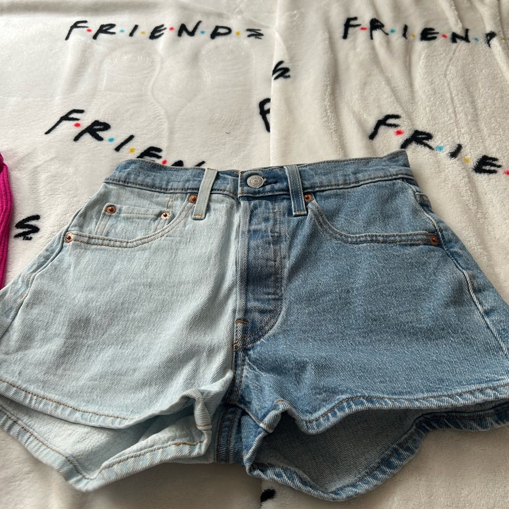 Levi's Light and Dark Blue Jean Shorts